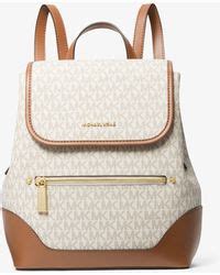 michael kors harrison medium logo backpack|michael kors rhea colorblock backpack.